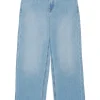 Oval D By Diesel | Oval D By Diesel>DIESEL Light-coloured straight jeans with maxi patch - 2001 D-Macro D blue denim