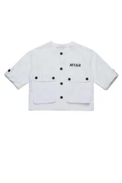 Shirts | Shirts>MYAR Linen blend shirt with logo off white