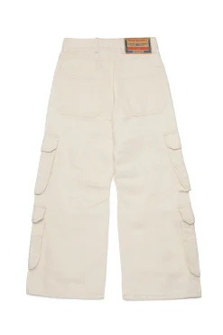 Jeans | Denim-Mania>DIESEL Linen-blend cargo straight jeans - D-Argjx off white