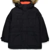 Jackets And Padded Jackets | Jackets And Padded Jackets>DIESEL Long down jacket with front pockets black