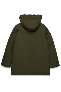 Jackets And Padded Jackets | Jackets And Padded Jackets>DIESEL Long padded jacket with front pockets dusty olive