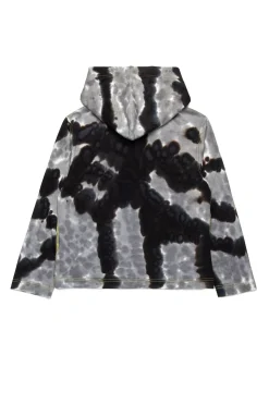 Oval D By Diesel | Oval D By Diesel>DIESEL Long-sleeved batik T-shirt branded with Oval D logo black