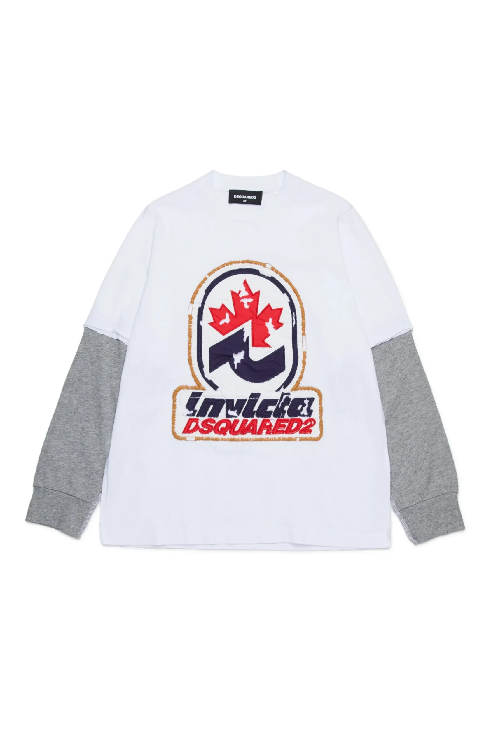 T-Shirts | T-Shirts>DSQUARED2 Long-sleeved T-shirt Invicta x white