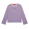T-Shirts>MAX&Co. Long-sleeved T-shirt with logo light lilac