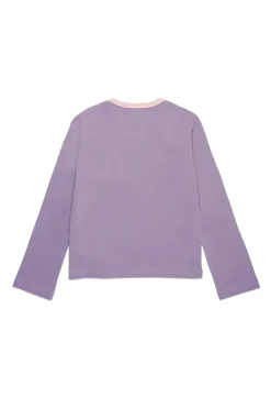 T-Shirts>MAX&Co. Long-sleeved T-shirt with logo light lilac