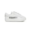 Shoes>DSQUARED2 Low leather trainers with logo white