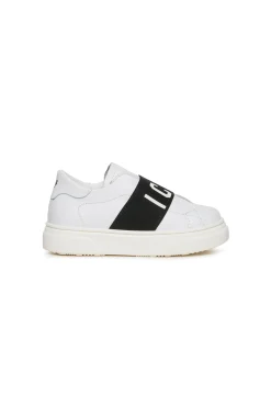 Shoes>DSQUARED2 Low slip-on trainers with elastic ICON white