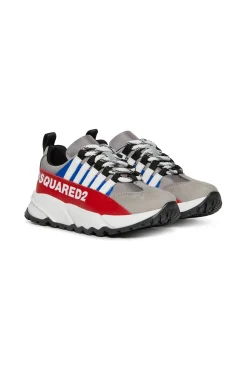 Sneakers | Sneakers>DSQUARED2 Low top sneakers with logo and bold sole grey