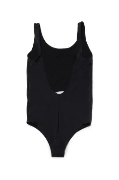 Swimwear | Logomania>MM6 MAISON MARGIELA Lycra one-piece swimsuit with branded numeric logo black