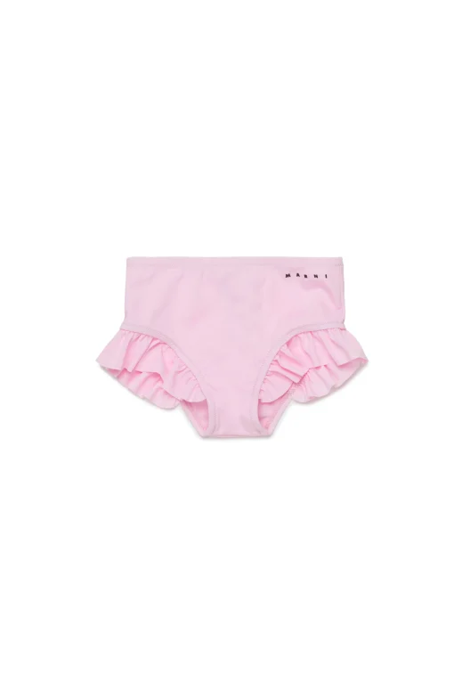 Swimwear | Swimwear>MARNI Lycra swimsuit briefs with ruffles light pink