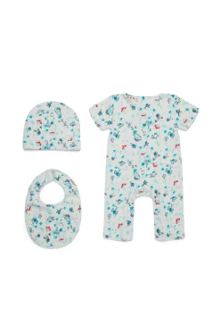 Newborn (0-12M)>MARNI Magic Farm allover cotton newborn set hangtag yellow