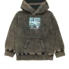 Sweatshirts>DIESEL Marbled sweatshirt with shield graphics black