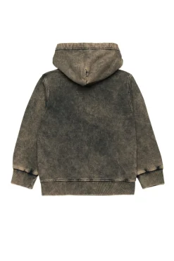 Sweatshirts>DIESEL Marbled sweatshirt with shield graphics black