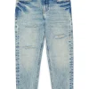 Denim-Mania | Denim-Mania>DIESEL Marbled tapered jeans with rips - D-Lucas blue denim