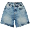 Denim-Mania | Denim-Mania>DSQUARED2 Marbled-effect denim shorts blue denim