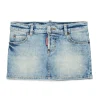 Skirts | Denim-Mania>DSQUARED2 Marbled-effect denim skirt blue denim