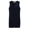 Dresses>MARNI Flower branded ribbed dress blue navy