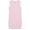 Dresses>MARNI Flower branded ribbed dress light pink