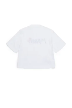 T-Shirts | Logomania>MARNI Flower branded T-shirt white