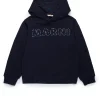Sweatshirts | Logomania>MARNI Mended sweatshirt with patch blue navy