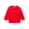 Sweatshirts | Logomania>MARNI Outline branded crew-neck sweatshirt red