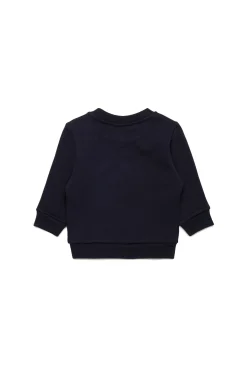 Sweatshirts | Logomania>MARNI Outline branded crew-neck sweatshirt blue navy