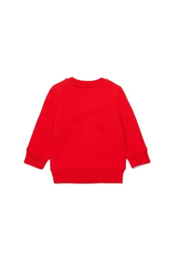 Sweatshirts | Logomania>MARNI Outline branded crew-neck sweatshirt red