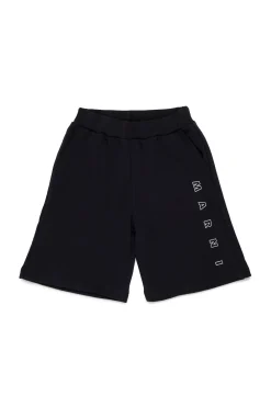 Shorts | Activewear>MARNI Outline branded fleece shorts blue navy