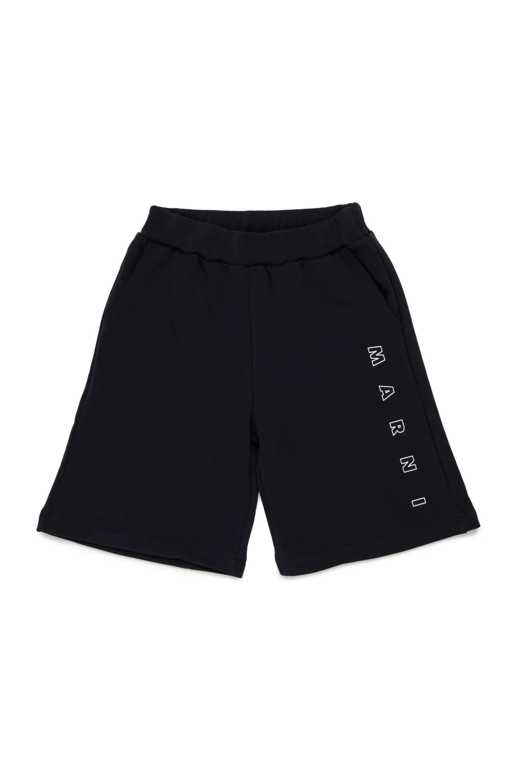 Shorts | Activewear>MARNI Outline branded fleece shorts blue navy