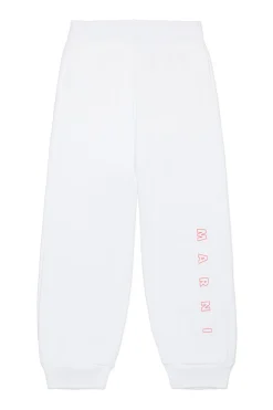 Pants | Activewear>MARNI Outline branded jogger pants white