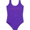 Swimwear | Swimwear>MARNI Outline branded one-piece swimsuit violet