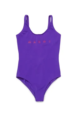 Swimwear | Swimwear>MARNI Outline branded one-piece swimsuit violet