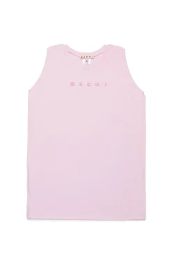 Swimwear>MARNI Outline branded sleeveless cover-up dress light pink