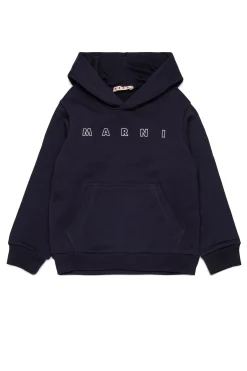 Sweatshirts | Activewear>MARNI Outline branded sweatshirt blue navy