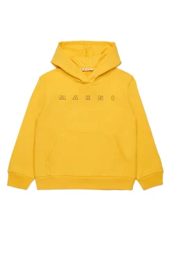 Sweatshirts | Activewear>MARNI Outline branded sweatshirt intense yellow