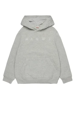 Sweatshirts | Activewear>MARNI Outline branded sweatshirt inox gray melange