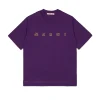 Logomania | Logomania>MARNI Outline branded T-shirt violet