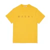 T-Shirts | Logomania>MARNI Outline branded T-shirt intense yellow