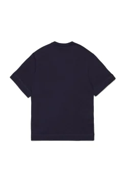 T-Shirts | Logomania>MARNI Outline branded T-shirt blue navy
