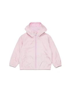 Jackets And Padded Jackets | Logomania>MARNI Outline branded windbreaker jacket light pink