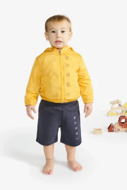 Jackets And Padded Jackets | Logomania>MARNI Outline branded windbreaker jacket intense yellow