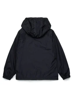 Jackets And Padded Jackets | Logomania>MARNI Outline branded windbreaker jacket black