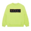 Sweatshirts | Sweatshirts>MARNI Print branded crew-neck sweatshirt slime green
