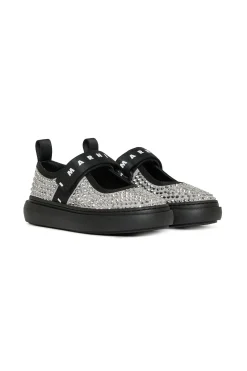 Sneakers | Sneakers>MARNI Mary Jane trainers with rhinestones silver