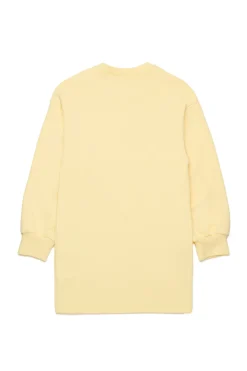 Dresses>N°21 Maxi-sweatshirt dress with bows cream yellow