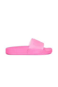 Logomania | Logomania>DIESEL Mayemi branded slide slippers candy pink