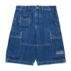 Shorts | Denim-Mania>MM6 MAISON MARGIELA Medium cargo shorts blue denim