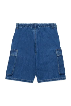 Shorts | Denim-Mania>MM6 MAISON MARGIELA Medium cargo shorts blue denim