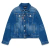 Jackets And Padded Jackets | Denim-Mania>DSQUARED2 Medium jacket with abrasions blue denim