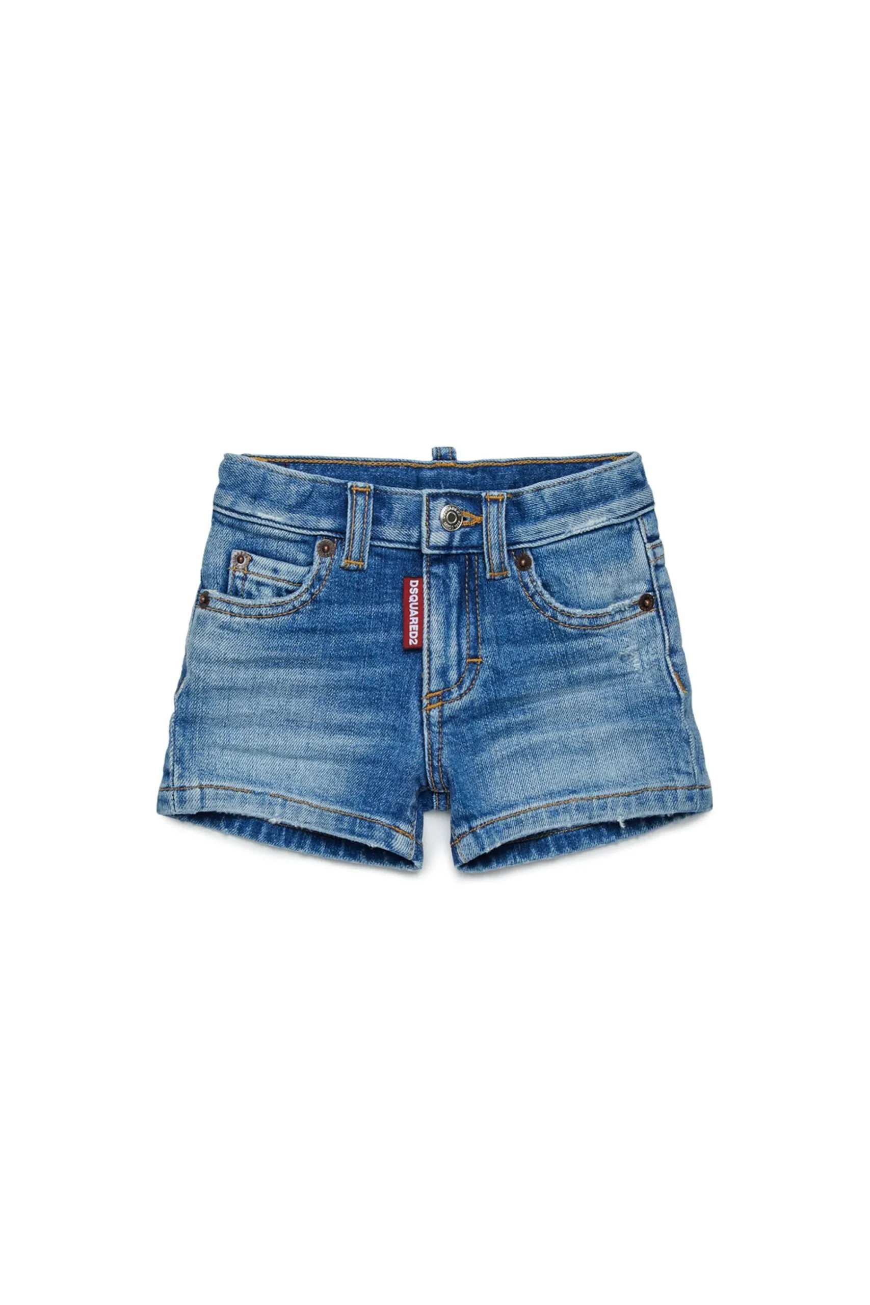 Denim-Mania | Denim-Mania>DSQUARED2 Medium shorts with abrasions blue denim